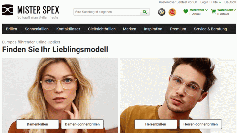 Website Mister Spex